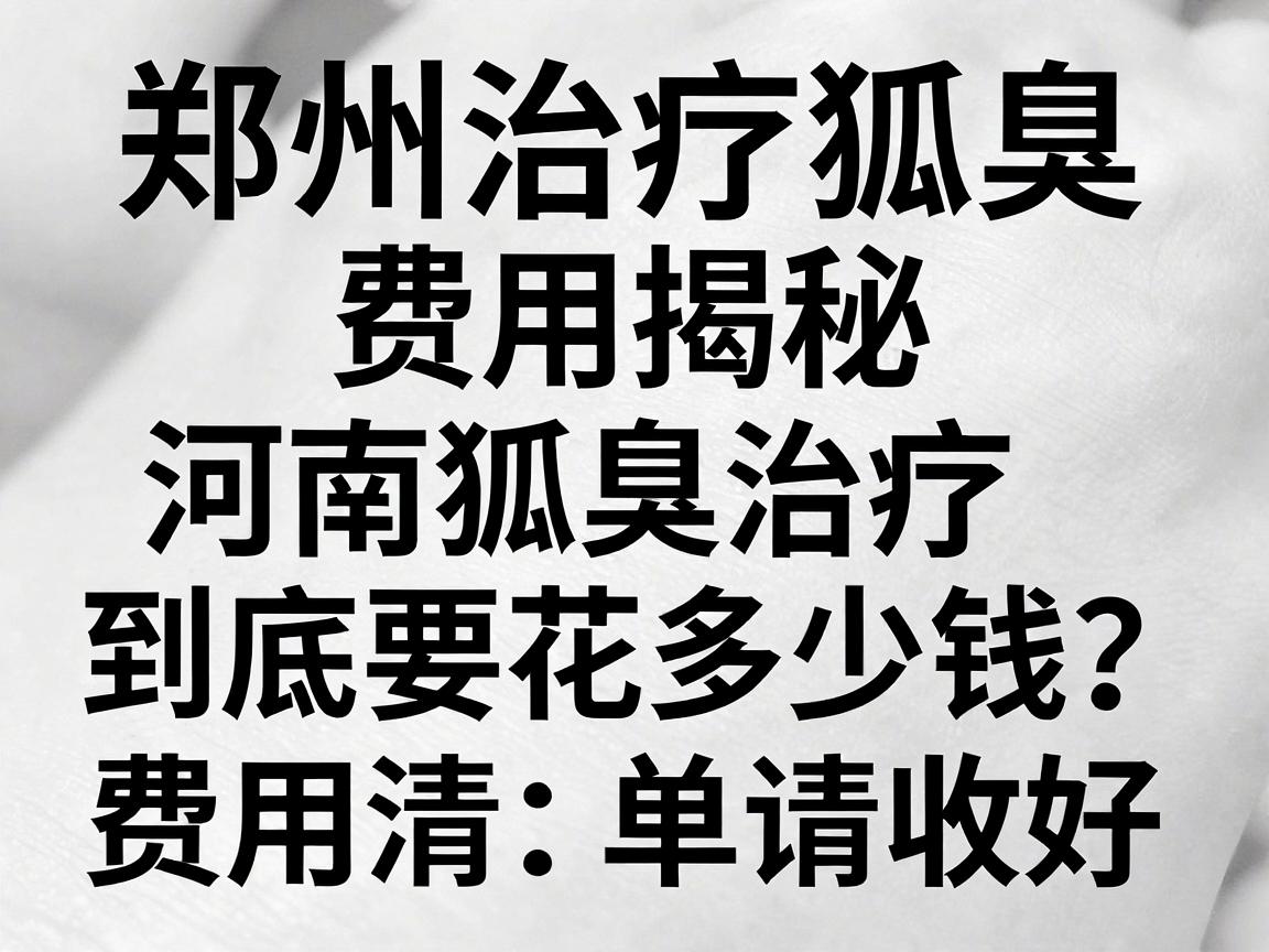 郑州治疗狐臭费用揭秘,河南狐臭治疗到底要花多少钱?这份费用清单请收好 郑州治疗狐臭费用揭秘,河南狐臭治疗到底要花多少钱?这份费用清单请收好